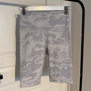 Lululemon Gray Camouflage Biker Shorts